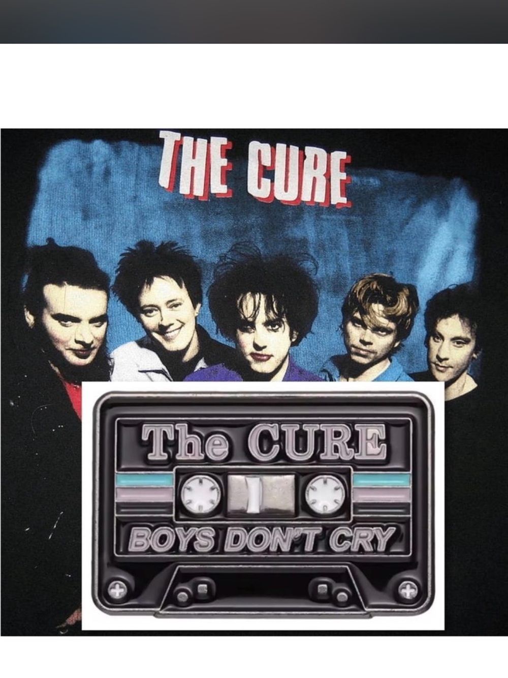 The CURE "Boys Don't Cry" Black Graphic Band T-Shirt